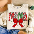 Coquette Bow Mama Coquette Mama Claus Merry Mama Candy Cane Santa Hot Cocoa Retro Retro Shirt Winter Shirts T Shirt Clothes Season T-Shirts, Hoodie, Sweatshirt - T-Shirt, Sweatshirt, Hoodie