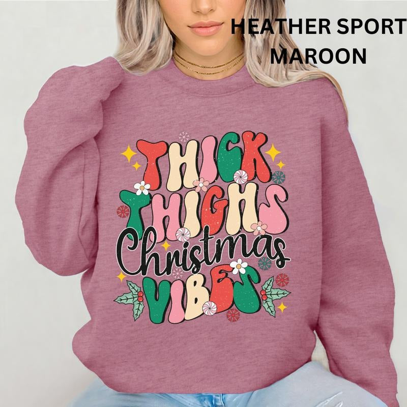 Thick Thighs Tis Season Truck Winter Season Casual Cotton Polyester T-Shirts, Hoodie, Sweatshirt - T-Shirt, Sweatshirt, Hoodie
