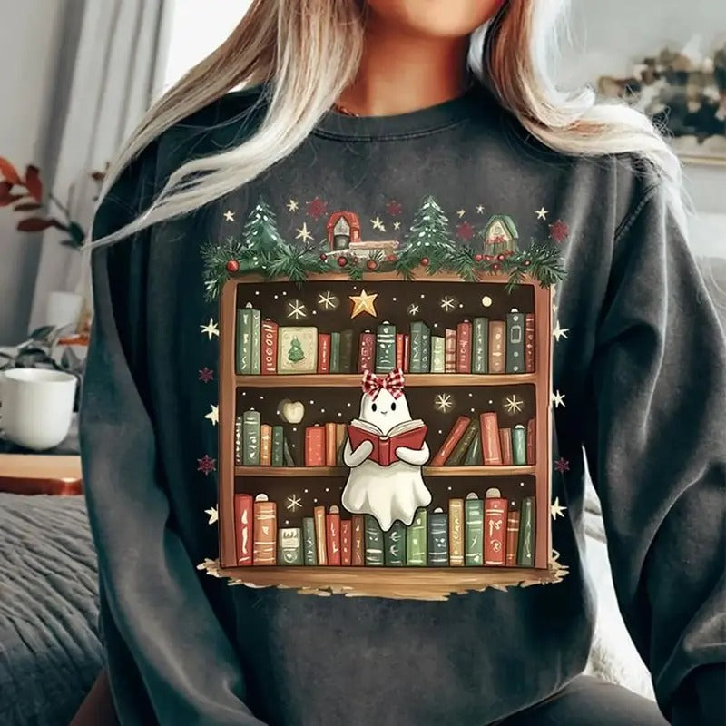 Ghost Book Ghost Book Nerd Ghost Reading Book Shirt Book Lovers T-Shirts, Hoodie, Sweatshirt - T-Shirt, Sweatshirt, Hoodie