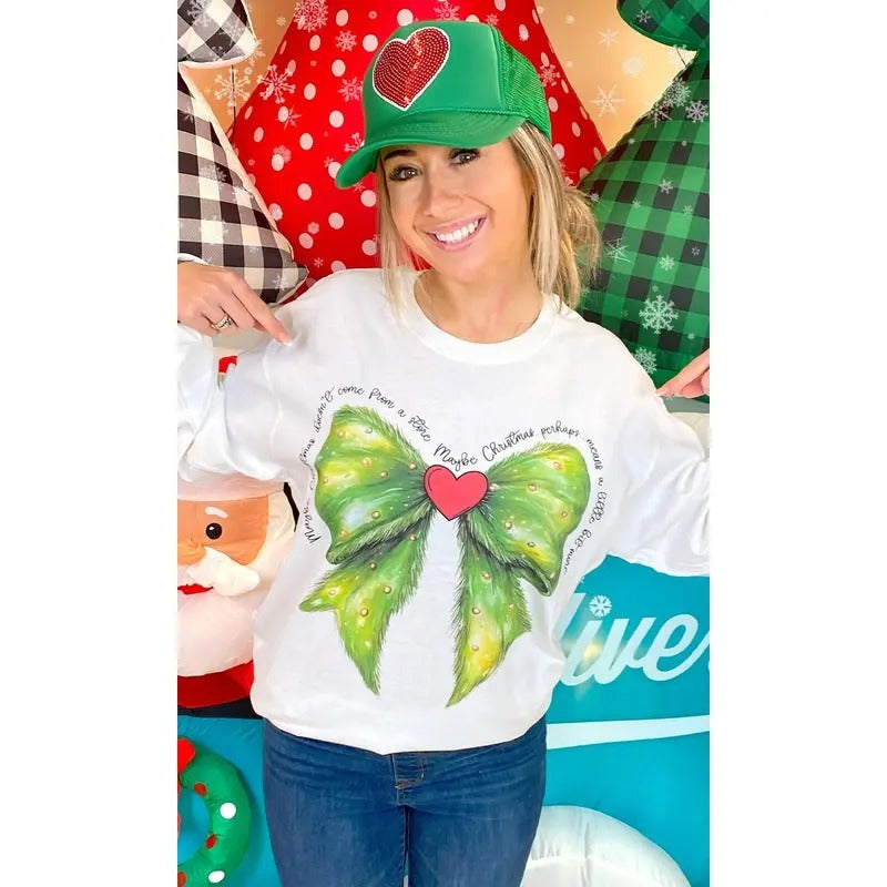 Green Bow Long Sleeve T-Shirts, Hoodie, Sweatshirt - T-Shirt, Sweatshirt, Hoodie