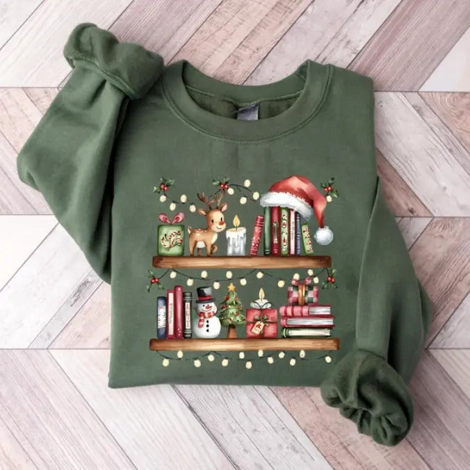 Library Shirt Bookworm Xmas Book Lovers Book Shirt Reading Xmas Shirt Cozy Season T-Shirts, Hoodie, Sweatshirt - T-Shirt, Sweatshirt, Hoodie