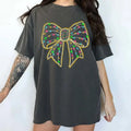 Lights Comfort Colors Shirt Lights Coquette Bow Unhinged Merry Bright Bow T-Shirts, Hoodie, Sweatshirt - T-Shirt, Sweatshirt, Hoodie