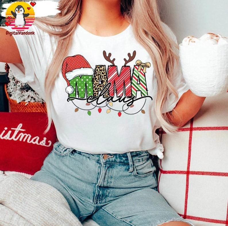 Mama Vintage Shirt Mama Shirt Mama Claus Shirt Mom Mom Lovers Shirt ; Cotton Polyester T-Shirts, Hoodie, Sweatshirt - T-Shirt, Sweatshirt, Hoodie