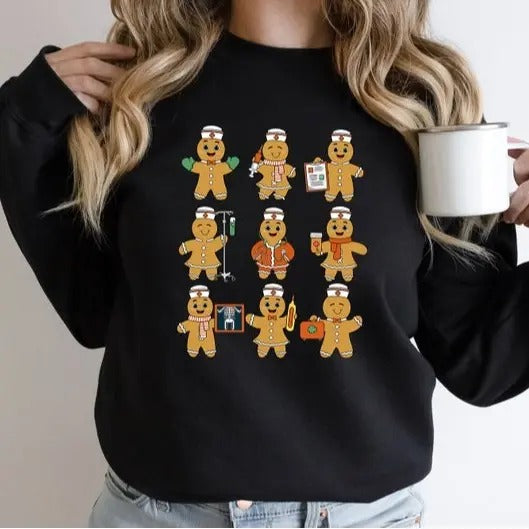Nurse Nursing School Shirt Retro Gingerbread Pediatric Nurse Night Shift Nurse Shirt Nursing Student Shirt Her T-Shirts, Hoodie, Sweatshirt - T-Shirt, Sweatshirt, Hoodie
