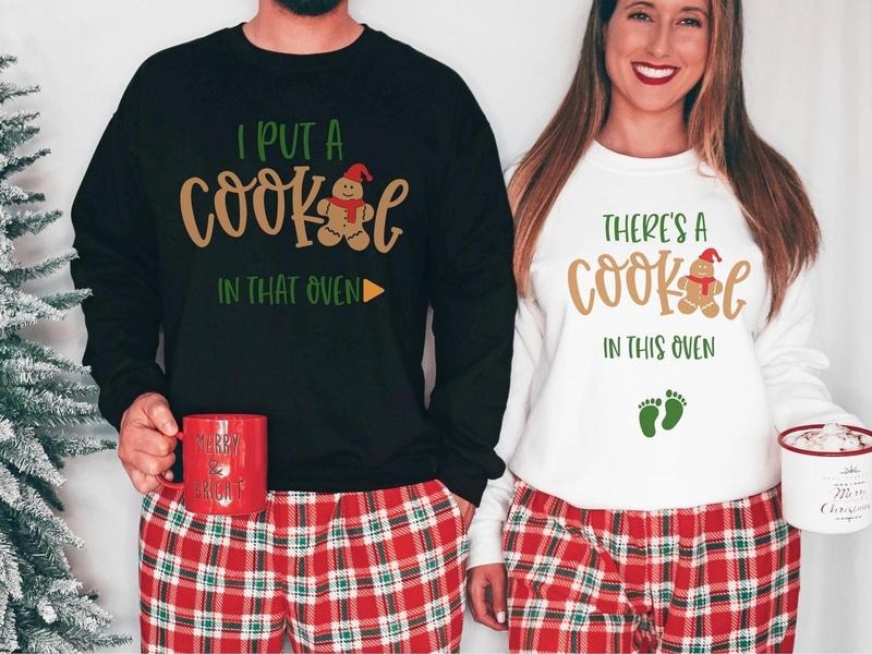 Pregnancy Cookie Mommy Be Shirt New Dad Shirt Pregnancy Reveal Maternity Pregnant Shirt Baby Reveal Xmas Party Shirt T-Shirts, Hoodie, Sweatshirt - T-Shirt, Sweatshirt, Hoodie