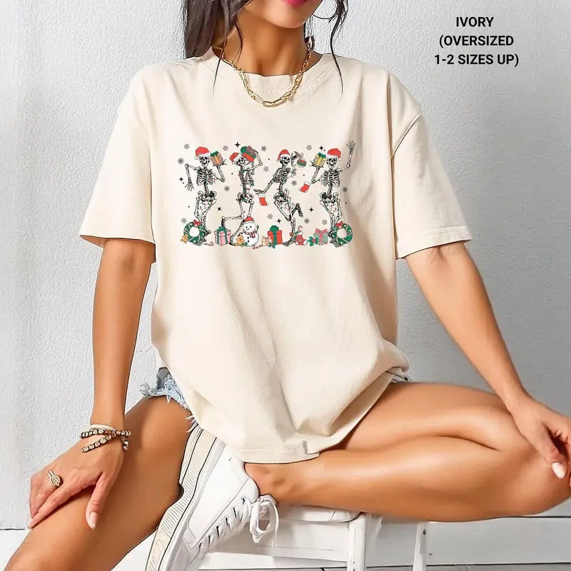 Shirt Dancing Skeleton Fun Xmas Shirt Retro Shirt Fun Vintage T-Shirts, Hoodie, Sweatshirt - T-Shirt, Sweatshirt, Hoodie