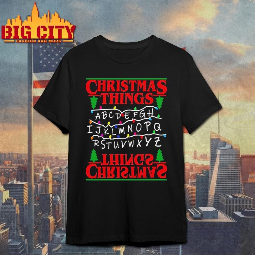 Christmas Tree Alphabet Lights Shirt Unisex T-shirt, Sweatshirt, Hoodie, Long Sleeve Tee - T-Shirt, Sweatshirt, Hoodie