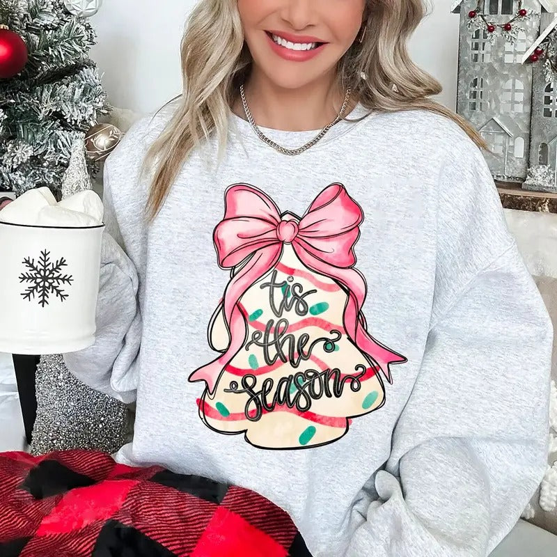 Tree Bow Coquette Tree Cakes Shirt Tree Cake Coquette Shirt Pink T-Shirts, Hoodie, Sweatshirt - T-Shirt, Sweatshirt, Hoodie