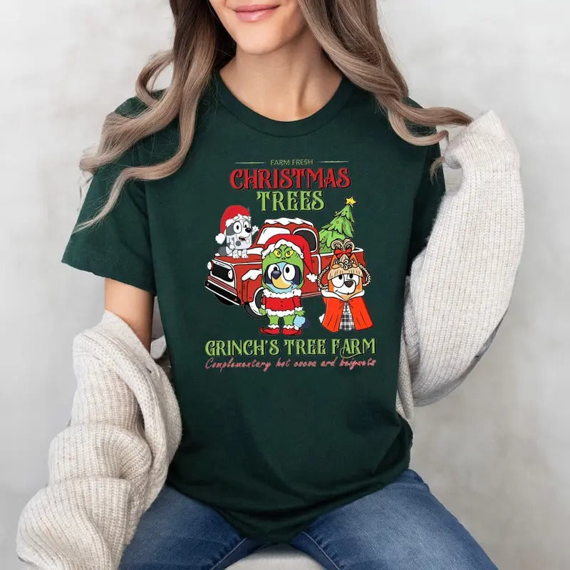 Tree Farm Cute Dog Family Shirt Cute Dog Shirt Family Matching Cute Cartoon Shirts Family Shirt Dog Lover Shirt Dog Mom Shirt T-Shirts, Hoodie, Sweatshirt - T-Shirt, Sweatshirt, Hoodie