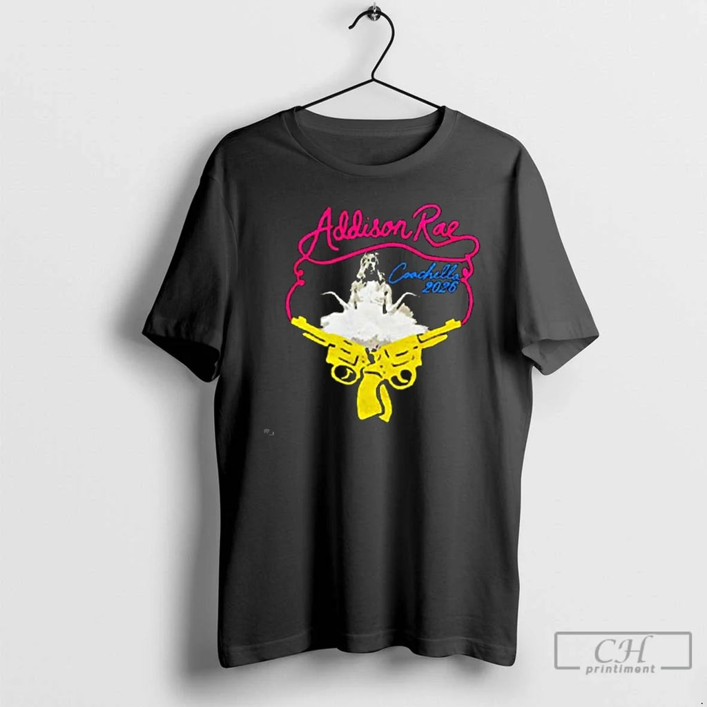 Classic Addison Rae Merch The Fame And Glory Show Coachella 2026 Unisex T-shirt, Sweatshirt, Hoodie, Long Sleeve Tee - T-Shirt, Sweatshirt, Hoodie