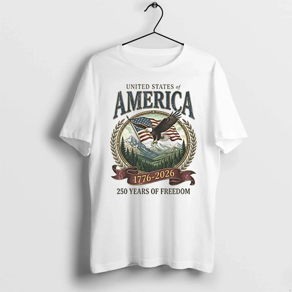 Classic America 250th Anniversary 250 Years Of Freedom 90s Graphic Style Shirts Sweater Unisex T-shirt, Sweatshirt, Hoodie, Long Sleeve Tee - T-Shirt, Sweatshirt, Hoodie