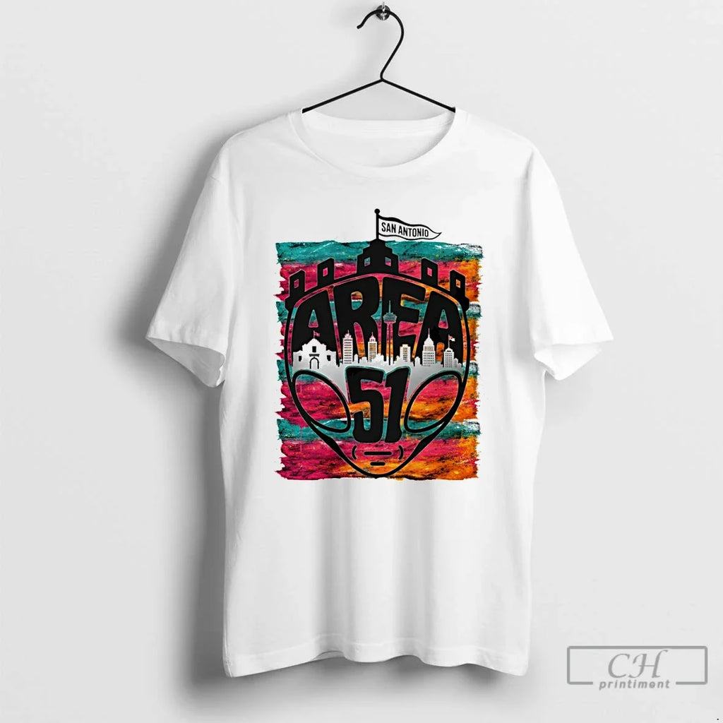 Classic Area 51 Fiesta Spurs Victor Wembanyama San Antonio Spurs Nba Colorful 2026 T Shirts - T-Shirt, Sweatshirt, Hoodie