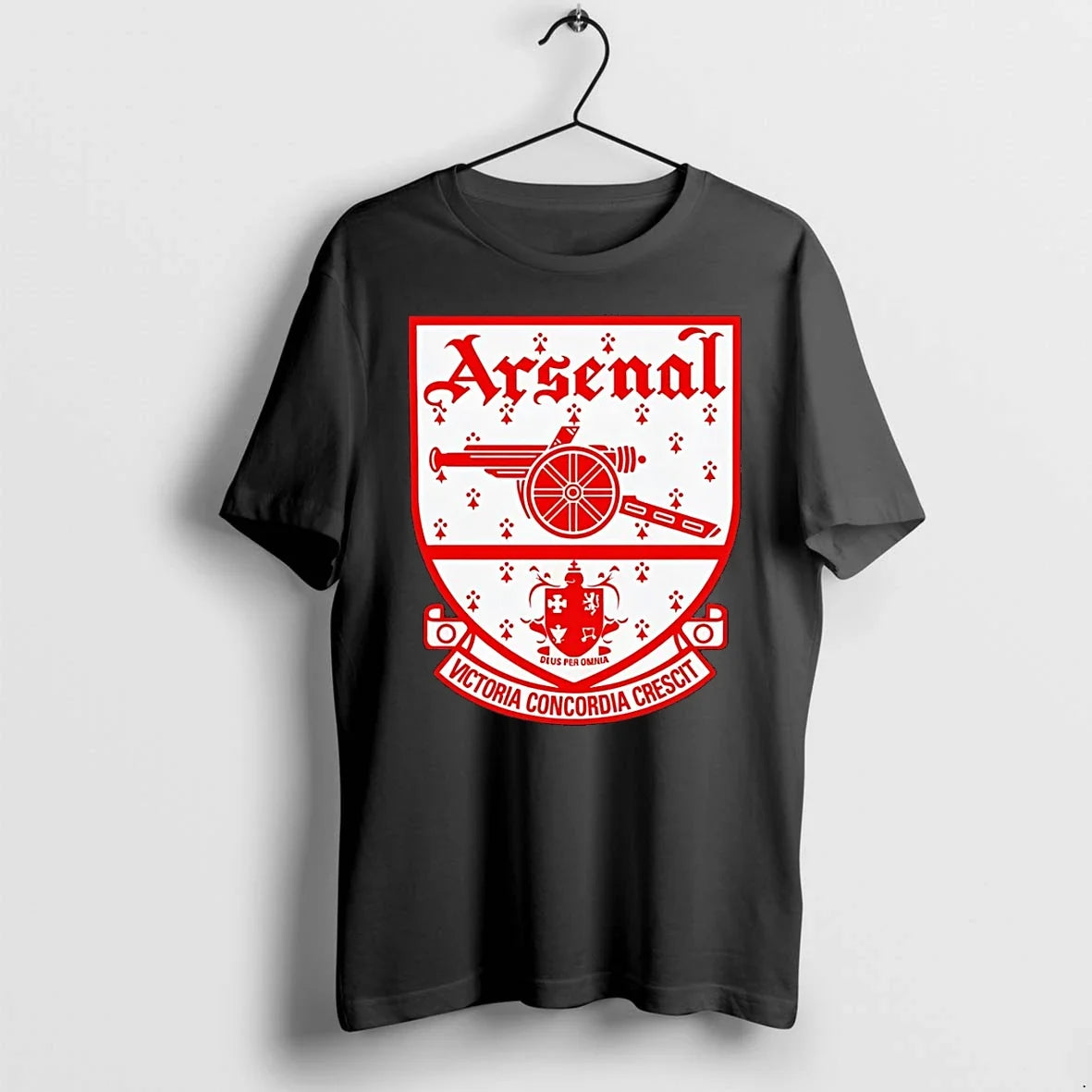 Classic Arsenal Fc Deus Per Omnia Victoria Concordia Crescit Shirts Sweater Unisex T-shirt, Sweatshirt, Hoodie, Long Sleeve Tee - T-Shirt, Sweatshirt, Hoodie
