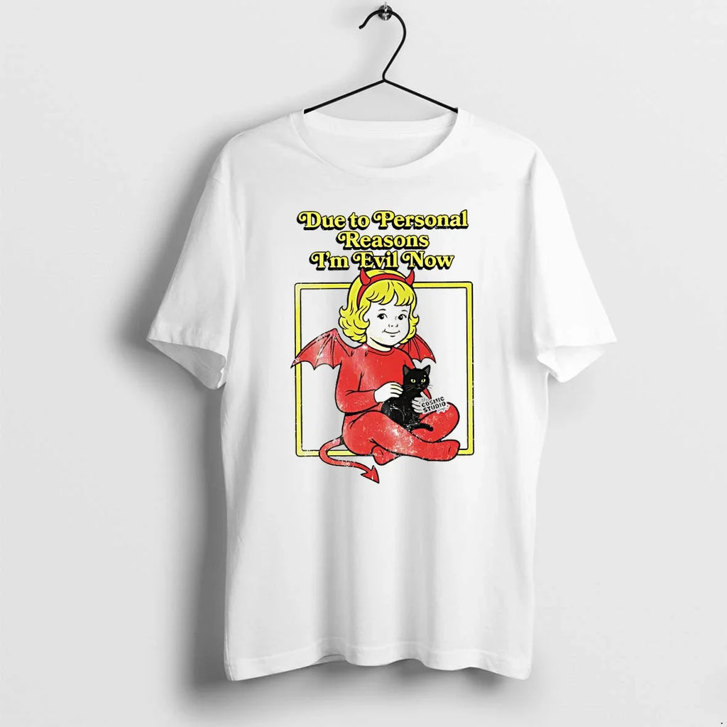 Classic Baby Devil Due To Personal Reasons Im Evil Now Shirts Sweater Unisex T-shirt, Sweatshirt, Hoodie, Long Sleeve Tee - T-Shirt, Sweatshirt, Hoodie