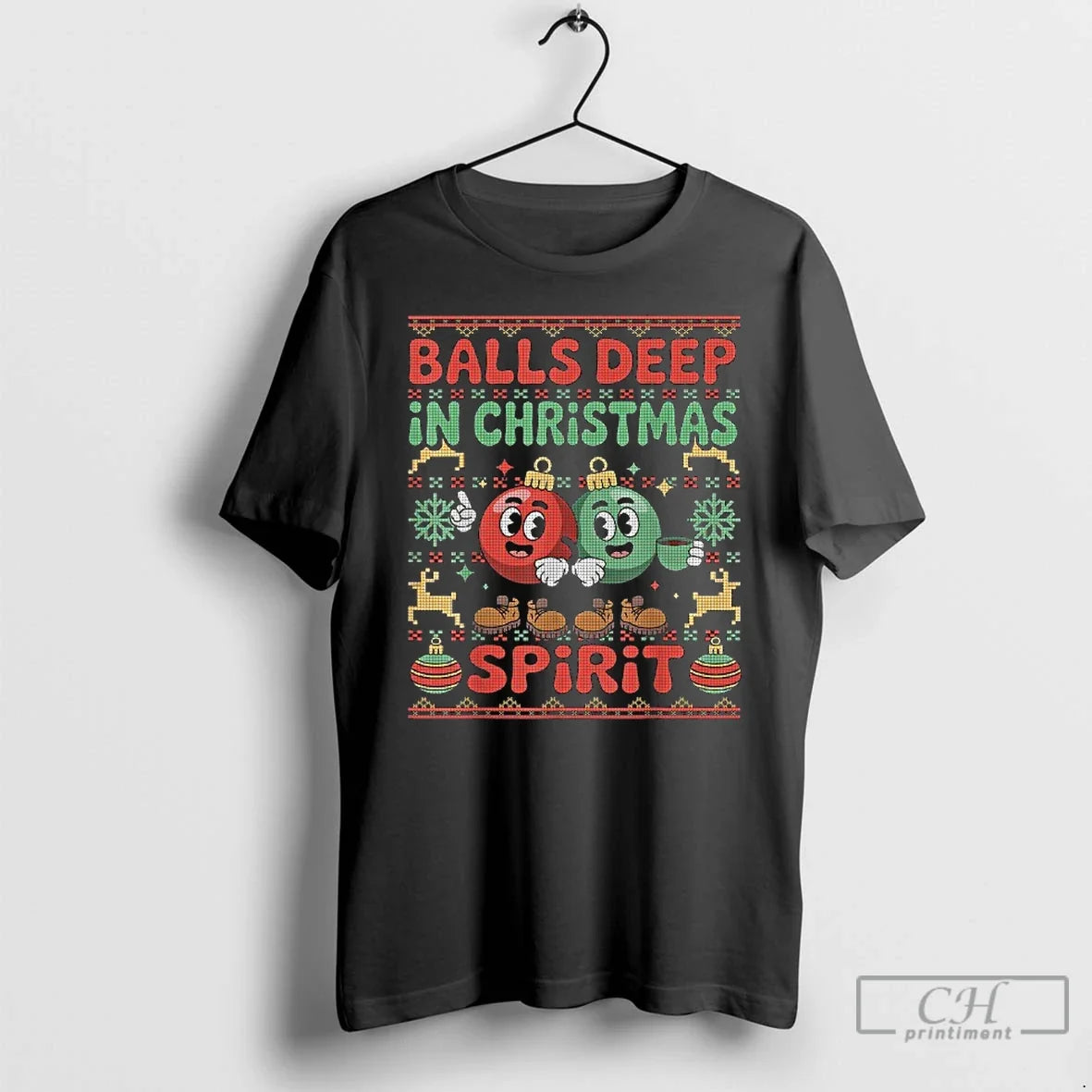 Classic Balls Deep Spirit Xmas Ugly T-Shirts, Hoodie, Sweatshirt - T-Shirt, Sweatshirt, Hoodie