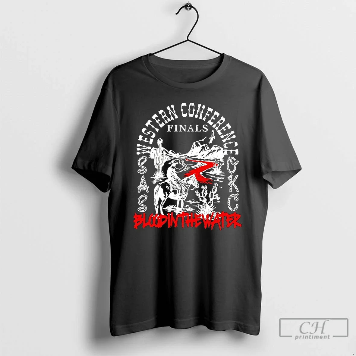 Classic Blood In The Water Western Conference Finals Vintage Unisex T-shirt, Sweatshirt, Hoodie, Long Sleeve Tee - T-Shirt, Sweatshirt, Hoodie
