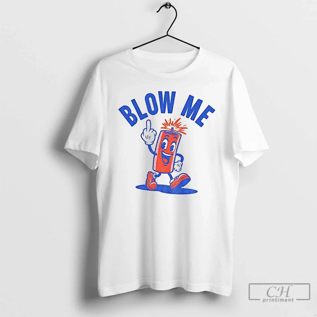 Classic Blow Me Firework Middle Finger Unisex T-shirt, Sweatshirt, Hoodie, Long Sleeve Tee - T-Shirt, Sweatshirt, Hoodie