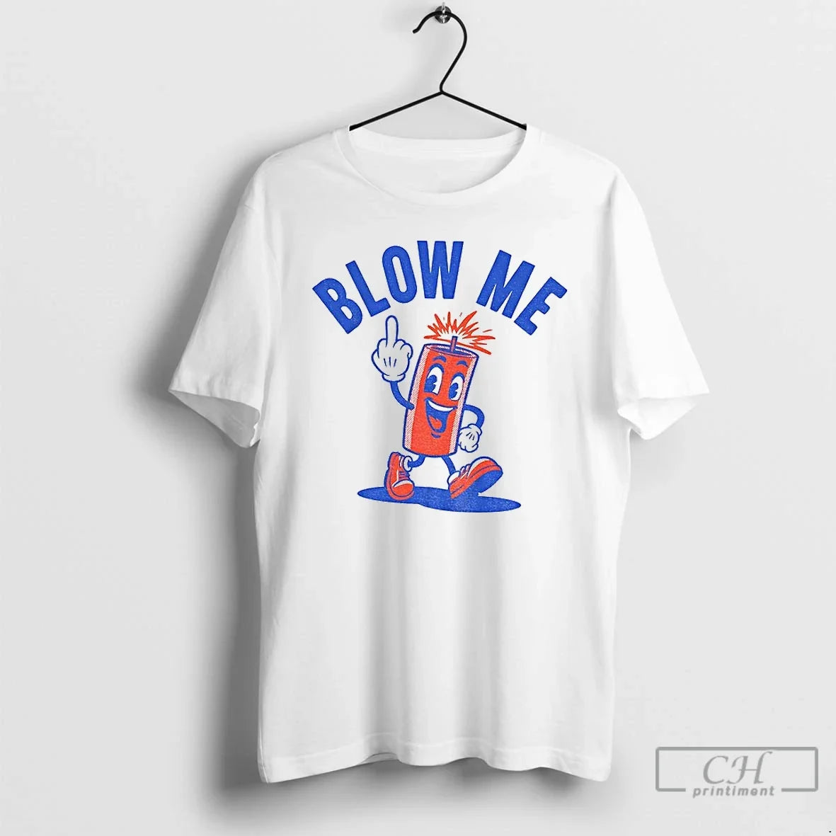 Classic Blow Me Firework Middle Finger Unisex T-shirt, Sweatshirt, Hoodie, Long Sleeve Tee - T-Shirt, Sweatshirt, Hoodie