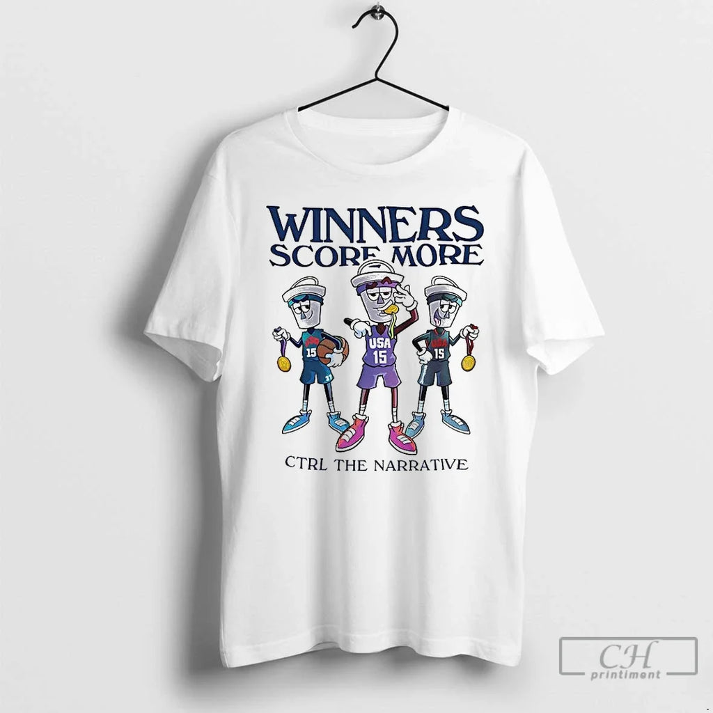 Classic Bucket Man Gold Medal Olympic Winners Score More Mascot T-Shirts, Hoodie, Sweatshirt - T-Shirt, Sweatshirt, Hoodie