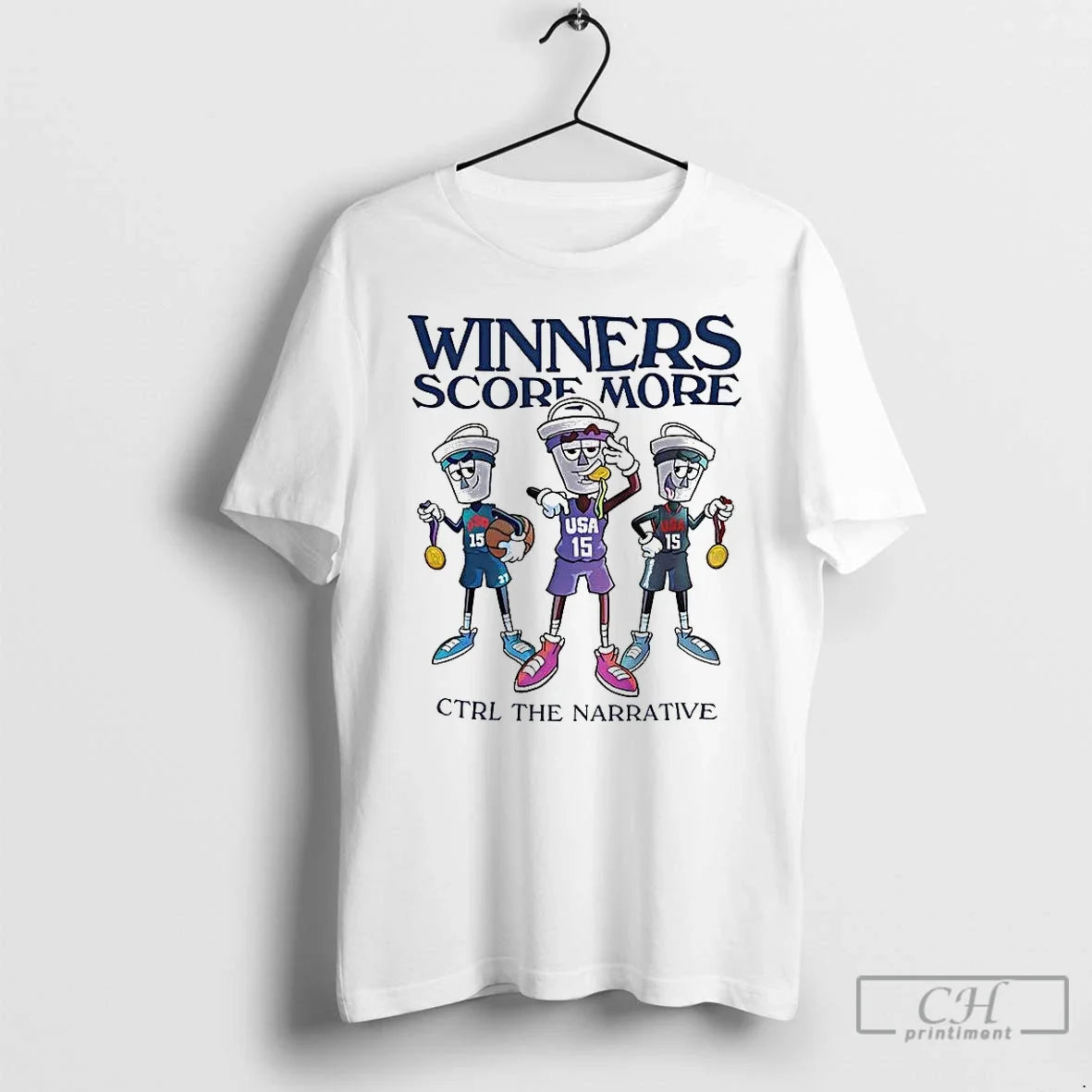 Classic Bucket Man Gold Medal Olympic Winners Score More Mascot T-Shirts, Hoodie, Sweatshirt - T-Shirt, Sweatshirt, Hoodie