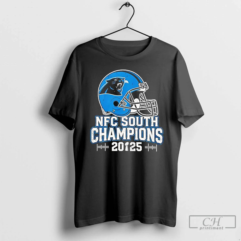 Classic Carolina Panthers Nfc South 2025 Champions Helmet T-Shirts, Hoodie, Sweatshirt - T-Shirt, Sweatshirt, Hoodie
