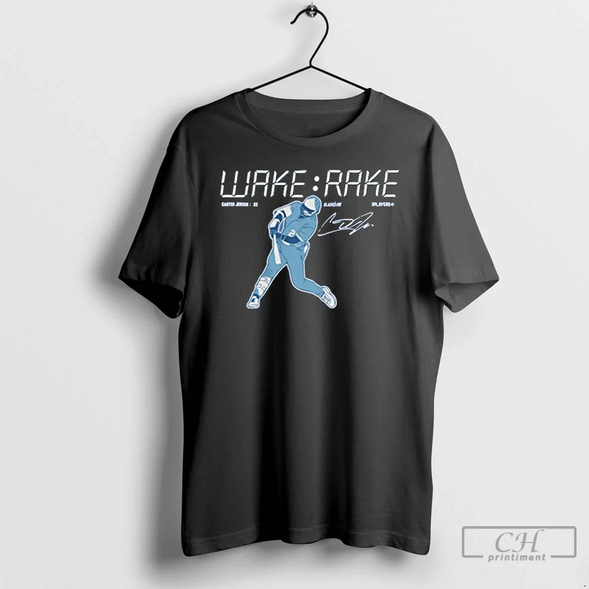 Classic Carter Jensen Kansas City Royals Wake Rake Signature Unisex T-shirt, Sweatshirt, Hoodie, Long Sleeve Tee - T-Shirt, Sweatshirt, Hoodie