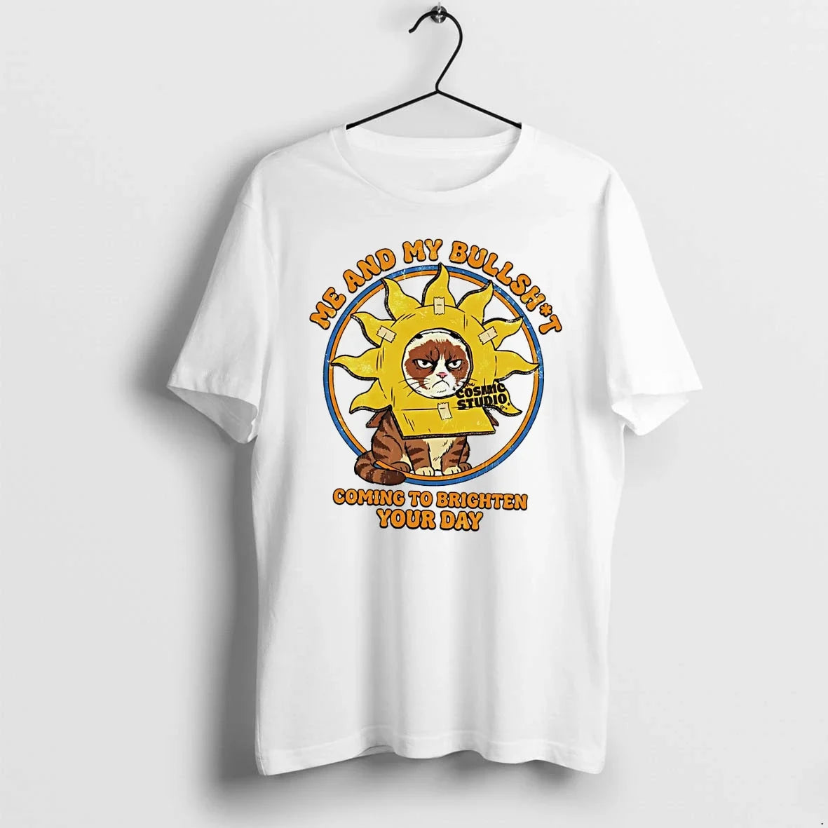 Classic Cat Me And My Bullshit Coming To Brighten Your Day Shirts Sweater Unisex T-shirt, Sweatshirt, Hoodie, Long Sleeve Tee - T-Shirt, Sweatshirt, Hoodie