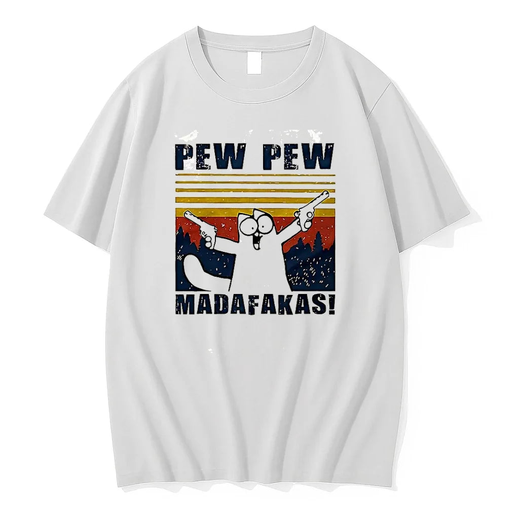 Classic Cat Pew Pew Madafakas Vintage Shirts Sweater Unisex T-shirt, Sweatshirt, Hoodie, Long Sleeve Tee - T-Shirt, Sweatshirt, Hoodie