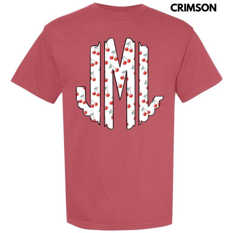 Classic Cherries Monogram Comfort Colors 'NLB' T-Shirts, Hoodie, Sweatshirt - T-Shirt, Sweatshirt, Hoodie