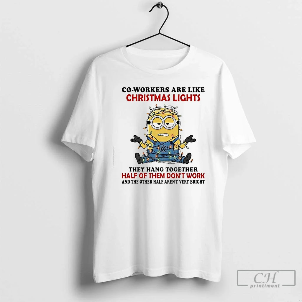 Classic Co Workers Are Like Lights They Hang Together Minion T-Shirts, Hoodie, Sweatshirt - T-Shirt, Sweatshirt, Hoodie