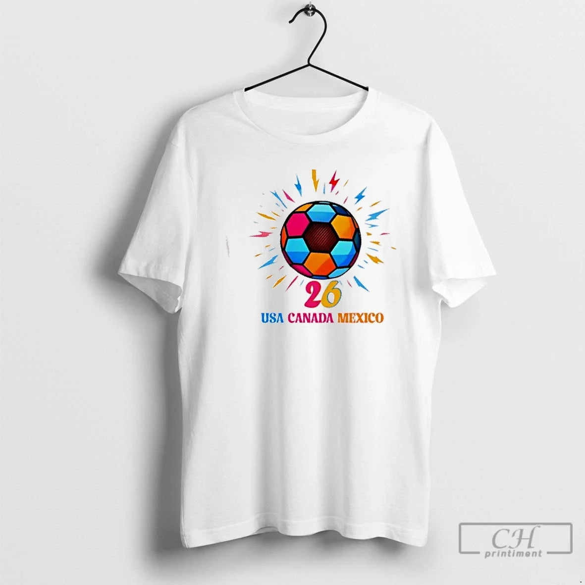 Classic Colorful Soccer Ball Usa Canada Mexico 2026 T-Shirts, Hoodie, Sweatshirt - T-Shirt, Sweatshirt, Hoodie