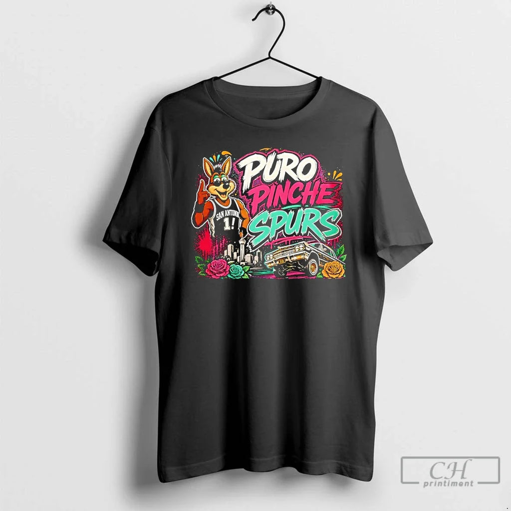 Classic Coyote Puro Pinche Spurs San Antonio Spurs Basketball Nba 2026 Unisex T-shirt, Sweatshirt, Hoodie, Long Sleeve Tee - T-Shirt, Sweatshirt, Hoodie