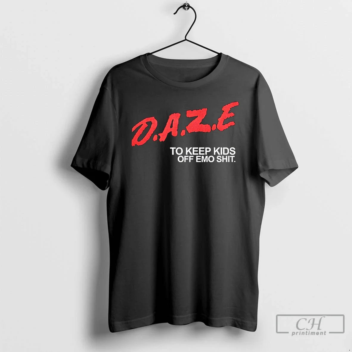 Classic D A R E To Keep Kids Off Emo Shit Text T Shirts Sweater Unisex T-shirt, Sweatshirt, Hoodie, Long Sleeve Tee - T-Shirt, Sweatshirt, Hoodie