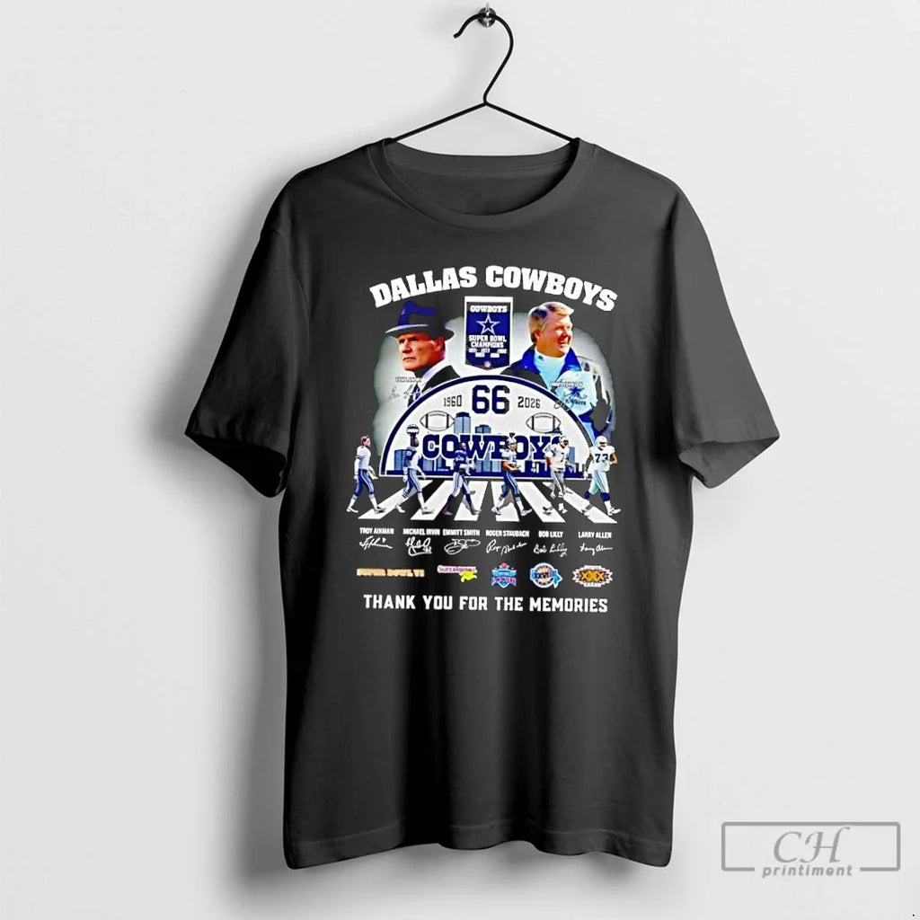 Classic Dallas Cowboys 66 Years Signature Thank You Memories T-Shirts, Hoodie, Sweatshirt - T-Shirt, Sweatshirt, Hoodie