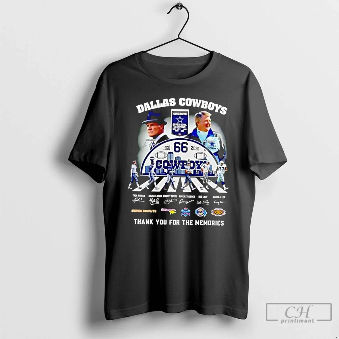 Classic Dallas Cowboys 66 Years Signature Thank You Memories T-Shirts, Hoodie, Sweatshirt - T-Shirt, Sweatshirt, Hoodie