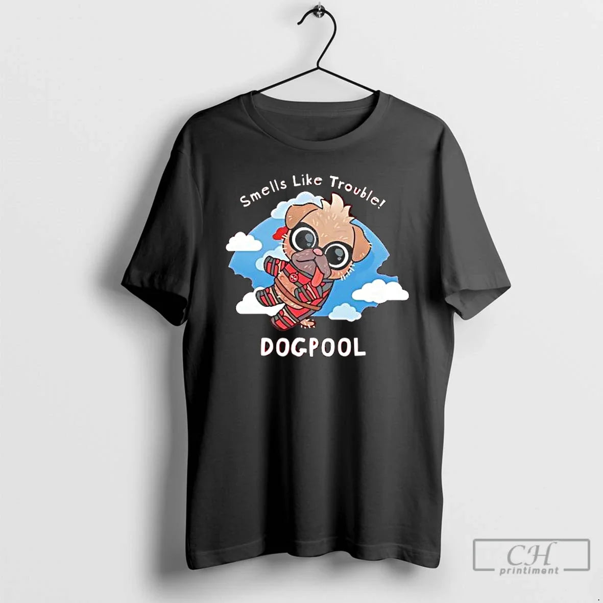 Classic Deadpool Smells Like Trouble Dogpool T-Shirts, Hoodie, Sweatshirt - T-Shirt, Sweatshirt, Hoodie