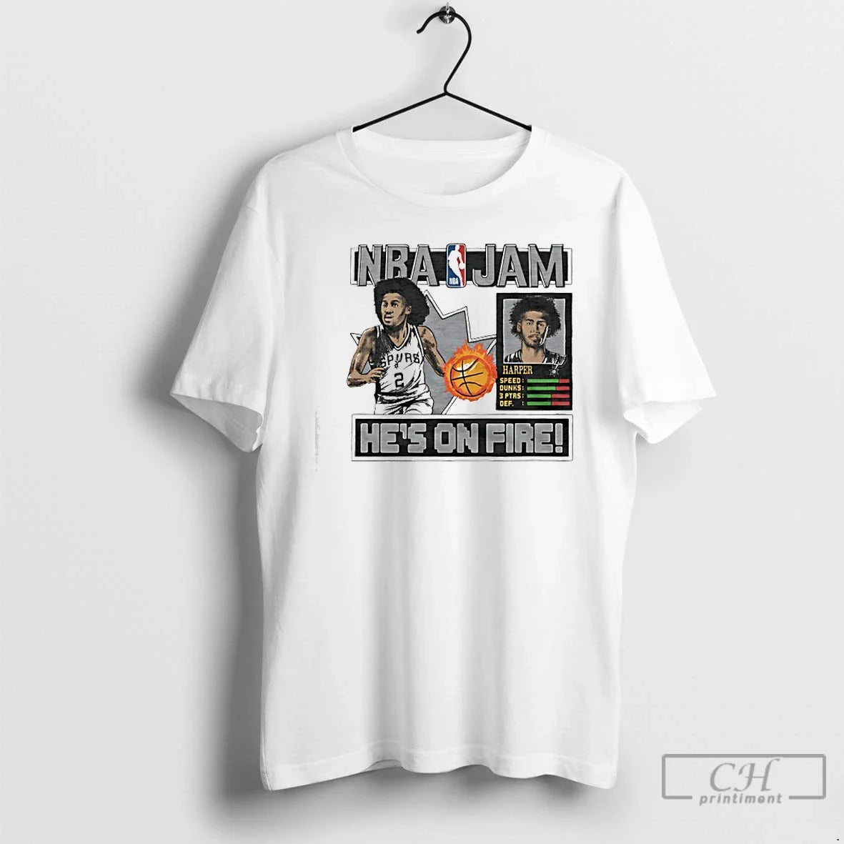 Classic Dylan Harper Nba Jam San Antonio Spurs Basketball Hes Fire T-Shirts, Hoodie, Sweatshirt - T-Shirt, Sweatshirt, Hoodie