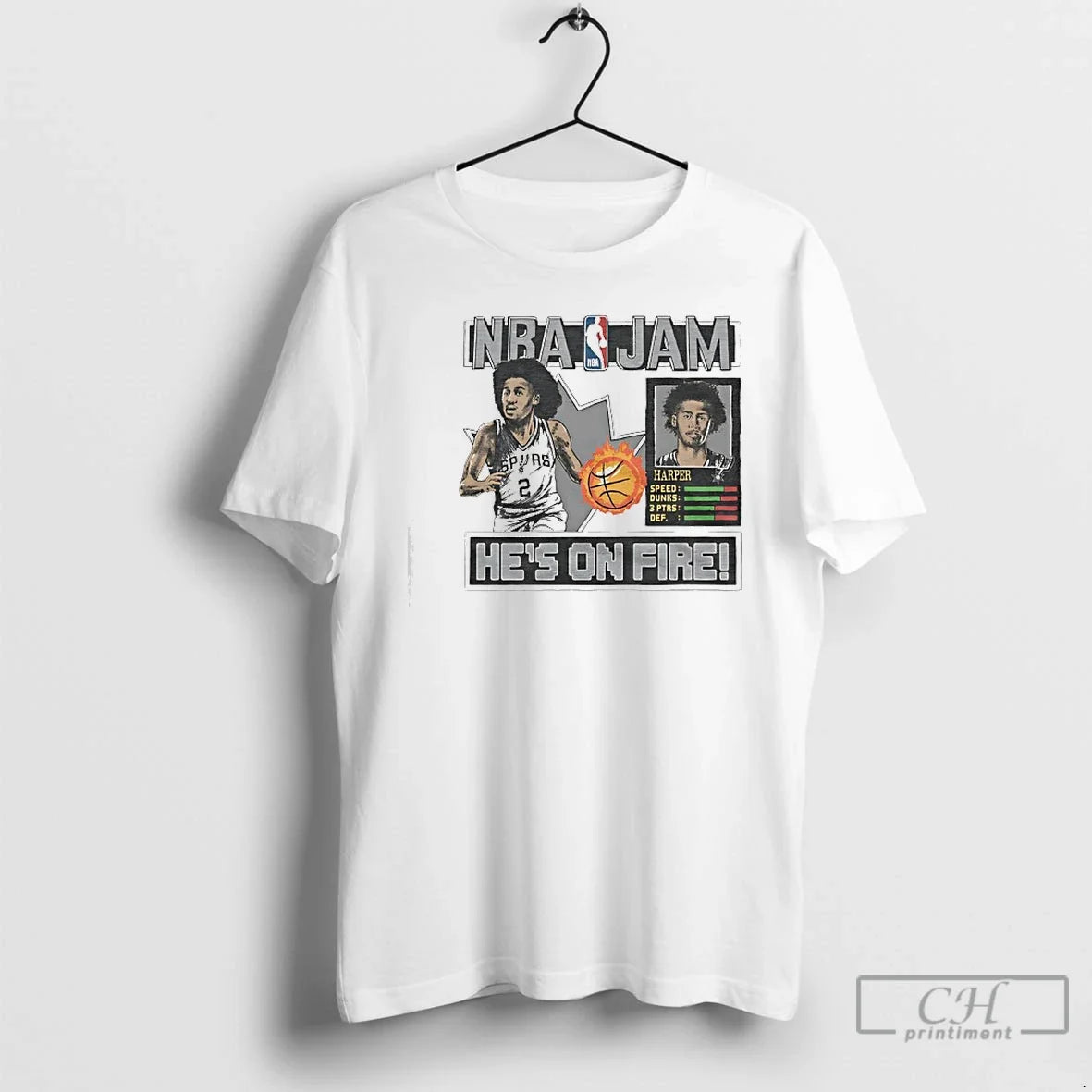 Classic Dylan Harper Nba Jam Hes Fire San Antonio Spurs Basketball T-Shirts, Hoodie, Sweatshirt - T-Shirt, Sweatshirt, Hoodie