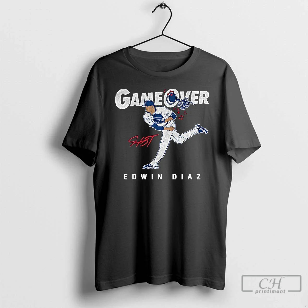Classic Edwin Diaz Los Angeles Dodgers Mlb Baseball Game Over Signature T-Shirts, Hoodie, Sweatshirt - T-Shirt, Sweatshirt, Hoodie