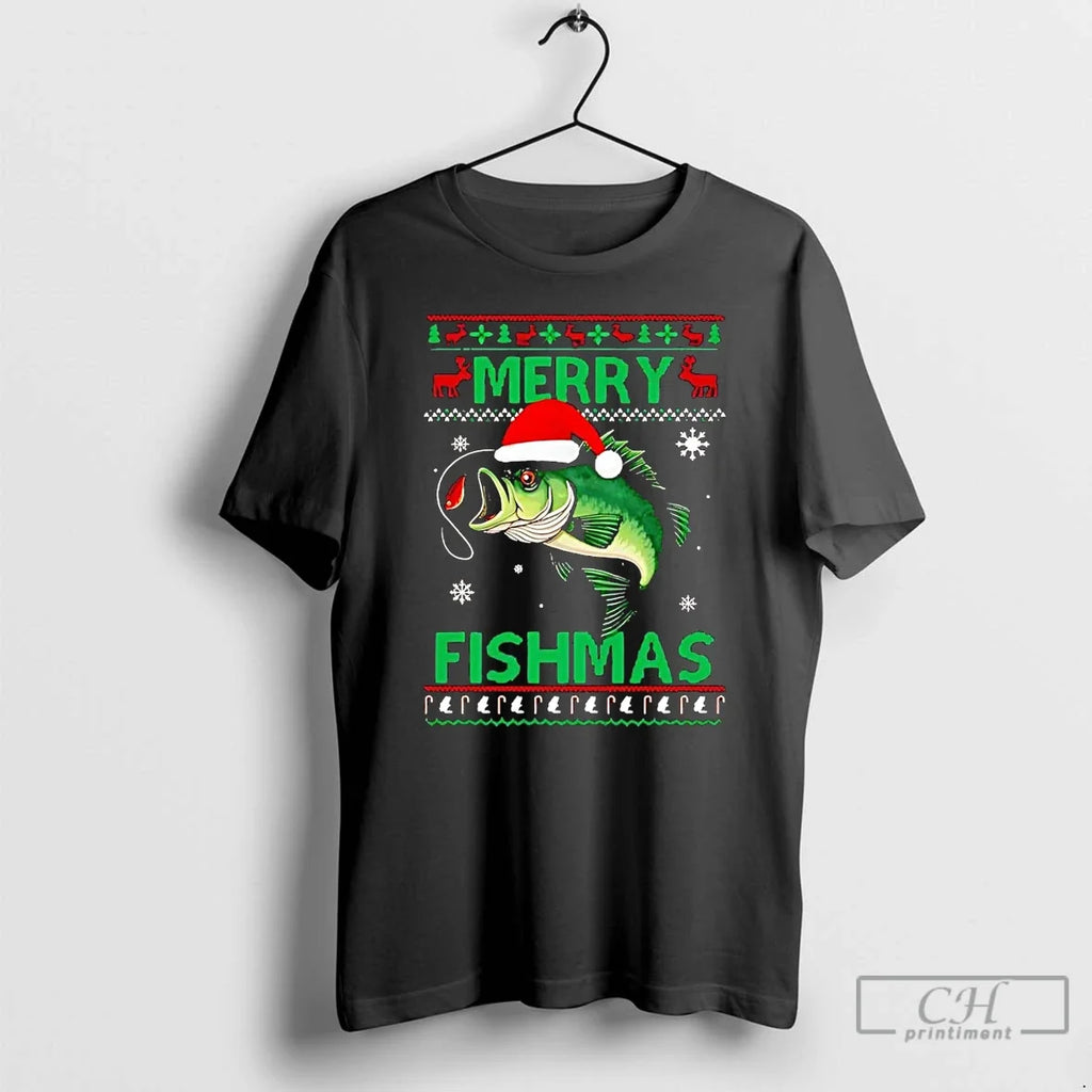 Classic Fishing Merry Fishmas Ugly T-Shirts, Hoodie, Sweatshirt - T-Shirt, Sweatshirt, Hoodie