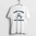 Classic Free Candy No Tricks Trust The Shark With The Candy Cane Shirts Sweater Unisex T-shirt, Sweatshirt, Hoodie, Long Sleeve Tee - T-Shirt, Sweatshirt, Hoodie