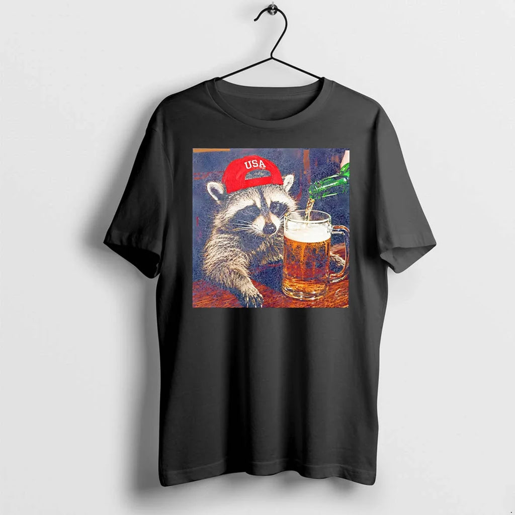Classic Funny Raccoon Beer Patriotic Usa 4th Of July 2026 Shirts Sweater Unisex T-shirt, Sweatshirt, Hoodie, Long Sleeve Tee - T-Shirt, Sweatshirt, Hoodie