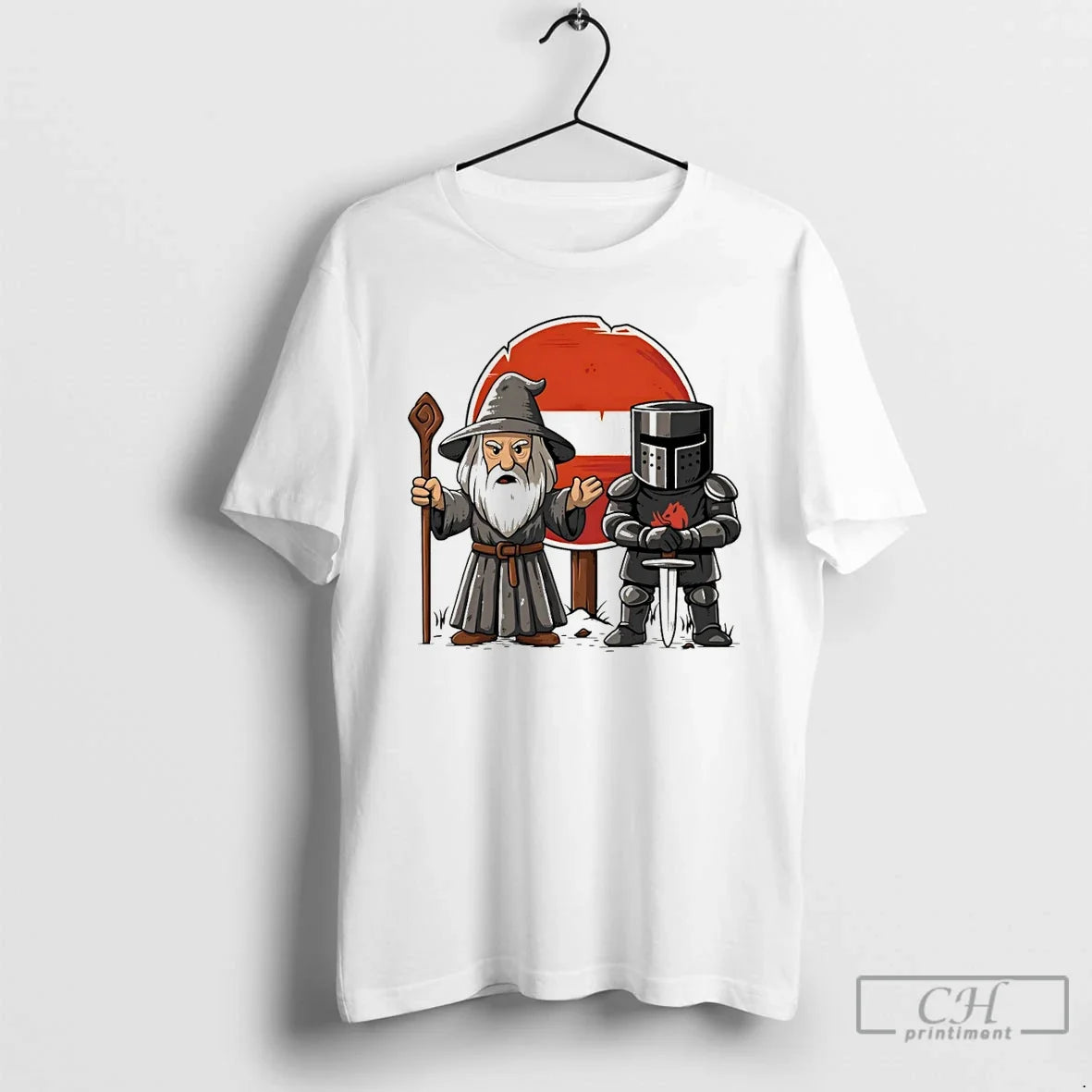 Classic Gandalf And The Black Knight None Shall Pass None Unisex T-shirt, Sweatshirt, Hoodie, Long Sleeve Tee - T-Shirt, Sweatshirt, Hoodie
