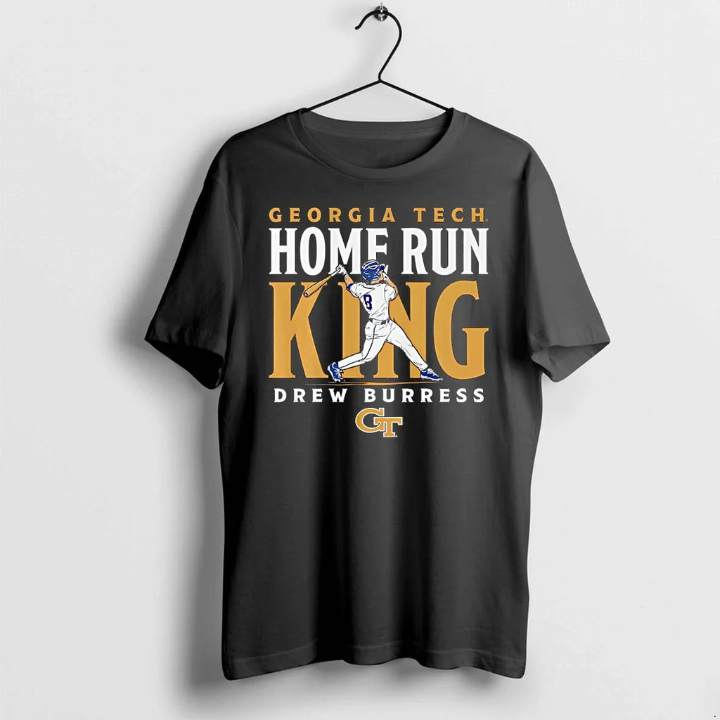 Classic Georgia Tech Baseball Drew Burress Home Run King Shirts Sweater Unisex T-shirt, Sweatshirt, Hoodie, Long Sleeve Tee - T-Shirt, Sweatshirt, Hoodie