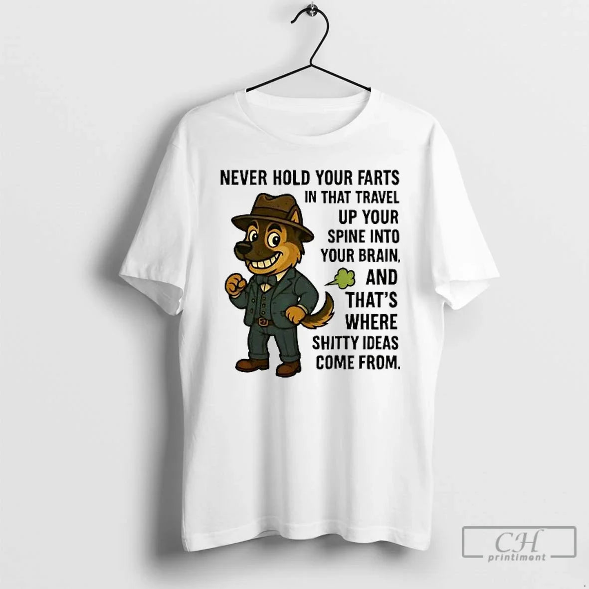 Classic German Shepherd Never Hold Your Farts That Travel Up Your Spine Your Brain T-Shirts, Hoodie, Sweatshirt - T-Shirt, Sweatshirt, Hoodie