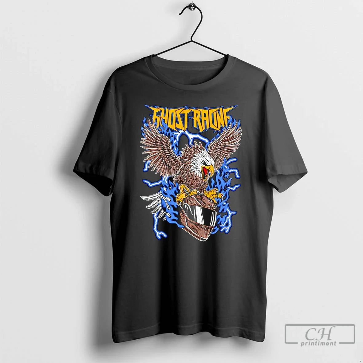 Classic Ghost Racing Blue Flaming Eagle T-Shirts, Hoodie, Sweatshirt - T-Shirt, Sweatshirt, Hoodie