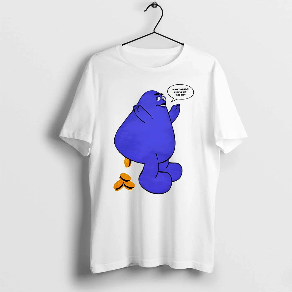 Classic Grimace Mcdonalds I Cant Believe People Eat This Shit Shirts Sweater Unisex T-shirt, Sweatshirt, Hoodie, Long Sleeve Tee - T-Shirt, Sweatshirt, Hoodie