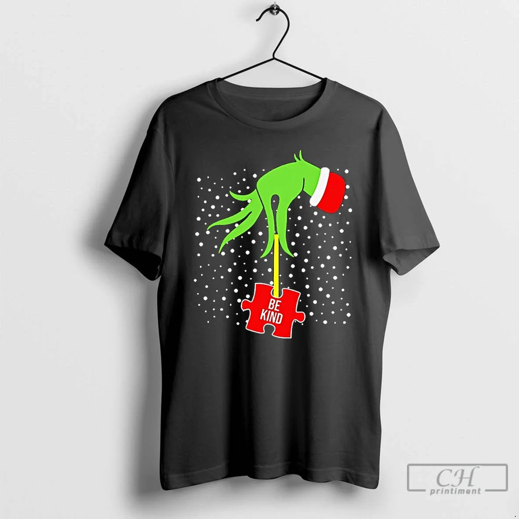 Classic Grinch Hand Be Kind Puzzle Autism Awareness T-Shirts, Hoodie, Sweatshirt - T-Shirt, Sweatshirt, Hoodie