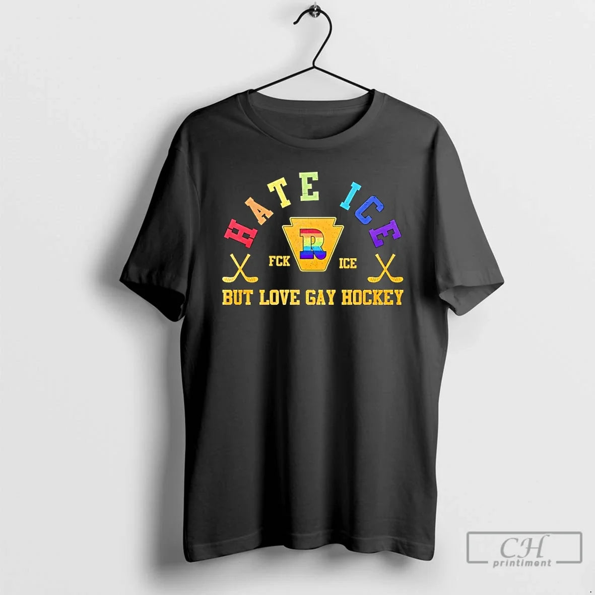 Classic Hate Ice But Love Gay Hockey Lgbt 2026 Unisex T-shirt, Sweatshirt, Hoodie, Long Sleeve Tee - T-Shirt, Sweatshirt, Hoodie