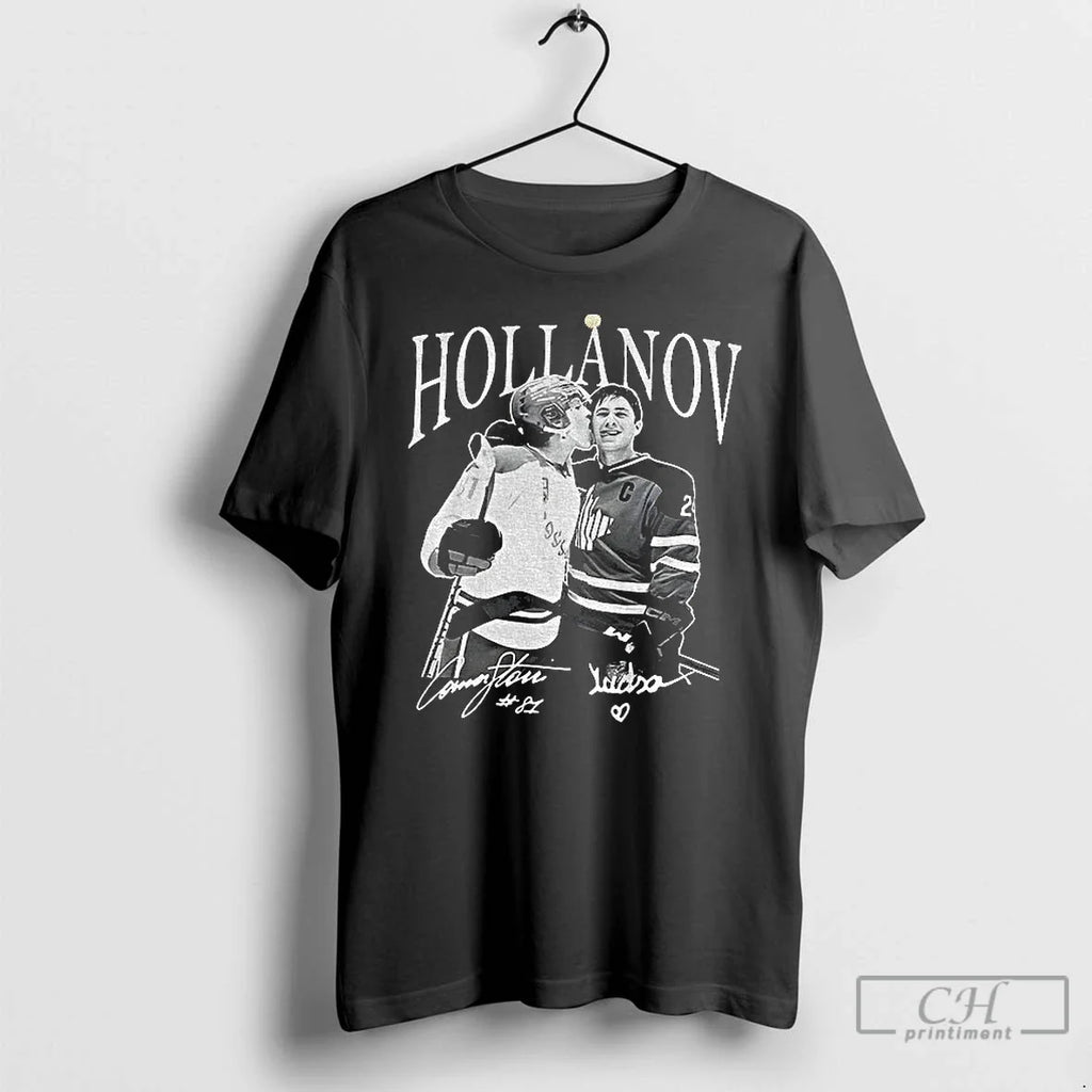 Classic Hollanov Ilya Rozanov Vs Shane Hollander Licking Face Signatures Vintage T-Shirts, Hoodie, Sweatshirt - T-Shirt, Sweatshirt, Hoodie